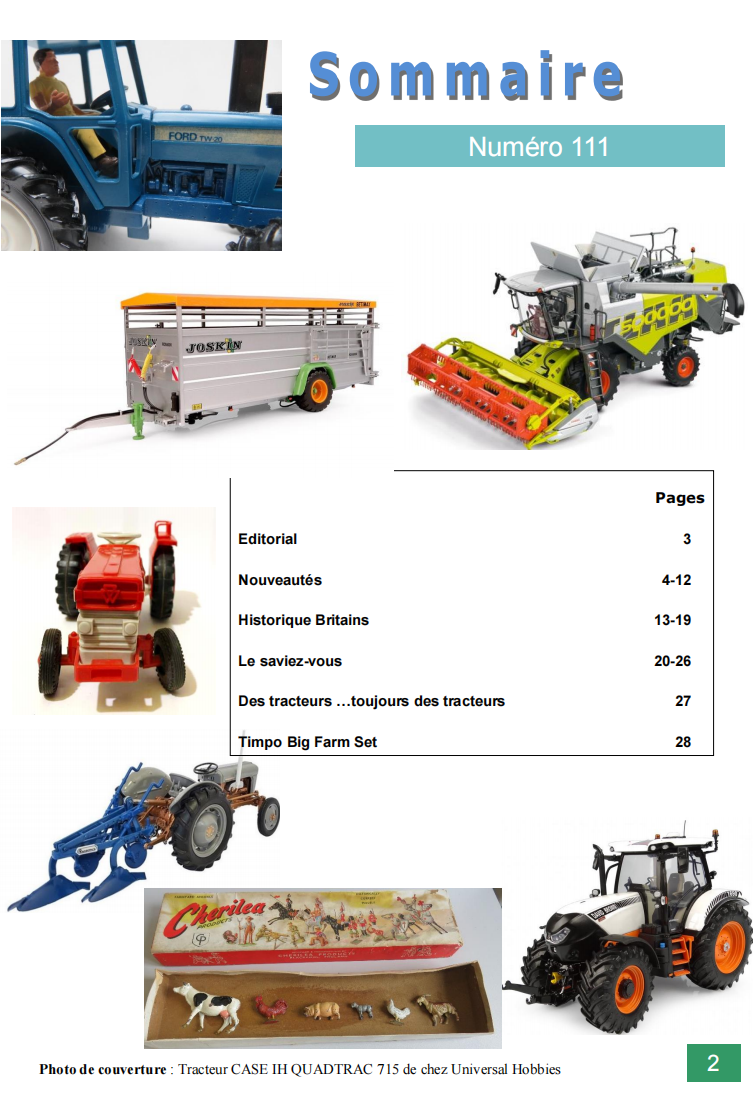 Le magazine Jouets et Miniatures Agricoles 2024 3b